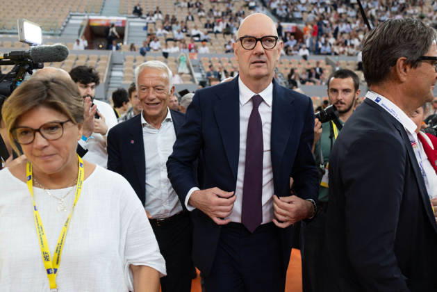 Second day of La REF 2026 meeting - Paris French Minister of the Economy, Finance and Industrial, Energy and Digital Sovereignty Roland Lescure, MEDEF president Patrick Martin during the La REF 2026 meeting of French entrepreneurs, organised by the MEDEF, France s main employers federation, at the Roland-Garros venue in Paris on August 27, 2026. Photo by Raphael Lafargue ABACAPRESS.COM Paris France Copyright: xLafarguexRaphael ABACAx