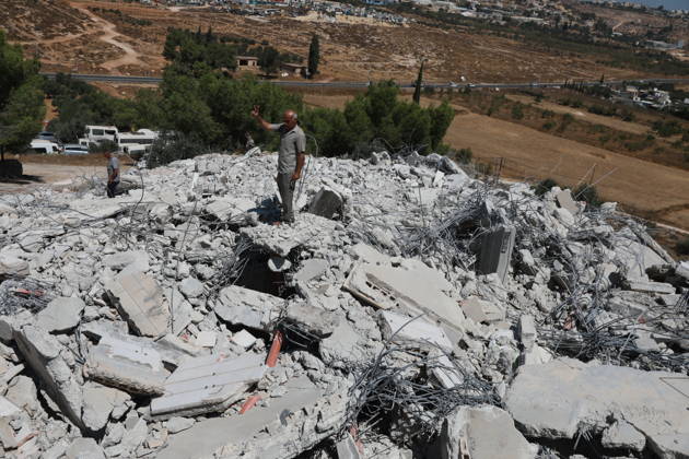 Palestinians Inspect Home Demolished by Israeli Troops near Dura Palestinians inspect the rubble of a house under construction demolished by Israeli troops in Karma village, south of the West Bank city of Dura, on August 27, 2026. Local sources said the approximately 300-square-meter house, owned by Hussein Abu Sheikha, had received a demolition notice several months earlier. Photo by Mamoun Wazwaz apaimages Hebron West Bank Palestinian Territory 270826_Hebron_MW_00(19) Copyright: xapaimagesxMamounxWazwazx xapaimagesx