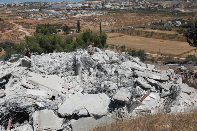 Palestinians Inspect Home Demolished by Israeli Troops near Dura Palestinians inspect the rubble of a house under construction demolished by Israeli troops in Karma village, south of the West Bank city of Dura, on August 27, 2026. Local sources said the approximately 300-square-meter house, owned by Hussein Abu Sheikha, had received a demolition notice several months earlier. Photo by Mamoun Wazwaz apaimages Hebron West Bank Palestinian Territory 270826_Hebron_MW_00(4) Copyright: xapaimagesxMamounxWazwazx xapaimagesx