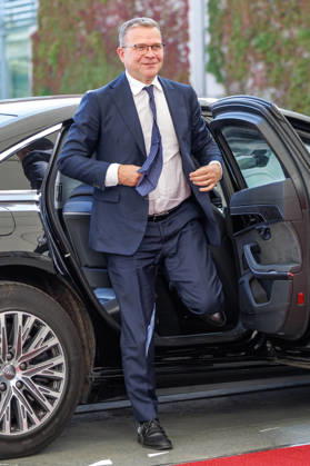 BK Merz begruesst Ministerpraesident Petteri Orpo (Finnland) Bundeskanzler Friedrich Merz (CDU) begruesst Ministerpraesident Petteri Orpo (Finnland), im Bundeskanzleramt in Berlin am 27.08.2026. Berlin Berlin Deutschland Bundeskanzleramt