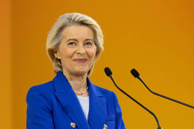 Second day of La REF 2026 meeting - Paris European Commission President Ursula von der Leyen during the La REF 2026 meeting of French entrepreneurs, organised by the MEDEF, France s main employers federation, at the Roland-Garros venue in Paris on August 27, 2026. Photo by Raphael Lafargue ABACAPRESS.COM Paris France  Copyright: xLafarguexRaphael ABACAx