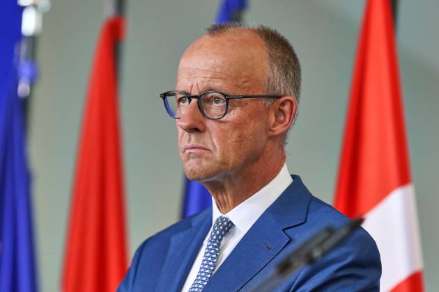 Berlin, Deutschland, 27.08.2026: Bundeskanzleramt: Empfang von gleichgesinnten Regierungschefs für Beratung über EU-Finanzrahmen: Bundeskanzler Friedrich Merz (CDU) Copyright: xdtsxNachrichtenagenturx dts_131441