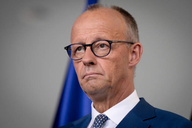 Bundeskanzleramt, Treffen Like-Minded States (gleichgesinnte Staaten) Berlin, Bundeskanzleramt, Pressekonferenz, Bundeskanzler, Friedrich Merz Berlin Berlin GER