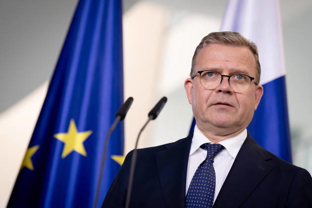 Bundeskanzleramt, Treffen Like-Minded States (gleichgesinnte Staaten) Berlin, Bundeskanzleramt, Pressekonferenz, Ministerpräsident, Petteri Orpo, Finnland Berlin Berlin GER