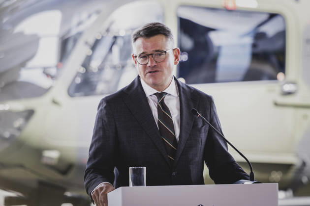 Boris Rhein, Ministerpraesident von Hessen, aufgenommen im Rahmen einer Pressekonferenz zum geplanten Defence-Hub Nordhessen von RheinMetall am Flughafen Kassel-Calden in Kassel, 27.08.2026. Kassel Deutschland Copyright: xFlorianxGaertnerx
