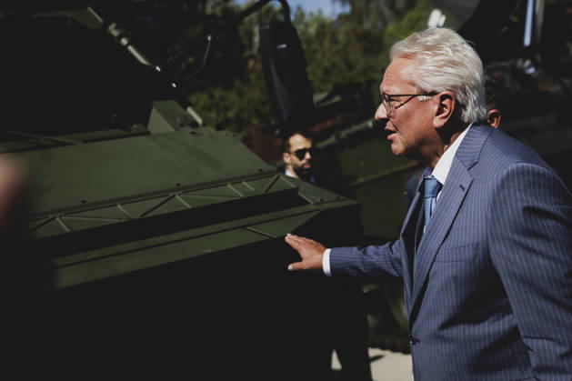 Armin Papperger, Vorstandsvorsitzender von Rheinmetall, aufgenommen im Rahmen eines Werksbesuchs bei Rheinmetall in Kassel, 27.08.2026. Kassel Deutschland Copyright: xFlorianxGaertnerx