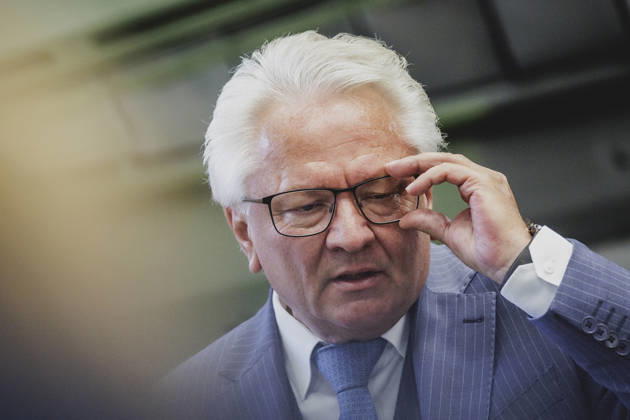 Armin Papperger, Vorstandsvorsitzender von Rheinmetall, aufgenommen im Rahmen eines Werksbesuchs bei Rheinmetall in Kassel, 27.08.2026. Kassel Deutschland Copyright: xFlorianxGaertnerx