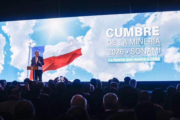 Santiago, August 27, 2026: President of the Republic José Antonio Kast attends the Mining Summit organized by Sonami at Metropolitan Santiago Diego Martin Aton Chile, Aton 1184613 jpeg  Copyright: DIEGOxMARTIN ATONxCHILE