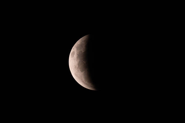 Partial lunar eclipse over Sao Jose do Rio Preto, Brazil A partial lunar eclipse is seen in the night sky over Sao Jose do Rio Preto, Sao Paulo, Brazil, in the early hours of August 28, 2026. Sao Jose do Rio Preto Sao Paulo Brazil