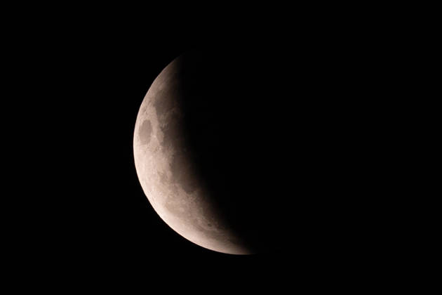 Partial lunar eclipse over Sao Jose do Rio Preto, Brazil A partial lunar eclipse is seen in the night sky over Sao Jose do Rio Preto, Sao Paulo, Brazil, in the early hours of August 28, 2026. Sao Jose do Rio Preto Sao Paulo Brazil