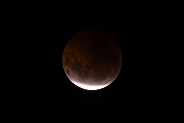 Partial lunar eclipse over Sao Jose do Rio Preto, Brazil The Moon appears reddish as it passes through Earth s shadow during a partial lunar eclipse observed in Sao Jose do Rio Preto, Sao Paulo, Brazil, in the early hours of August 28, 2026. Sao Jose do Rio Preto Sao Paulo Brazil