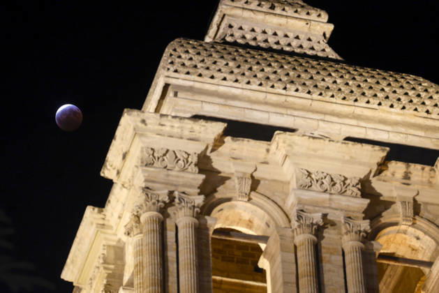 August 27, 2026, Saltillo, Coahuila, Mexico: A full moon rises during a partial lunar eclipse over Saltillo, Mexico. Saltillo Mexico - ZUMAo125 20260827_zip_o125_027 Copyright: xAntonioxOjedax