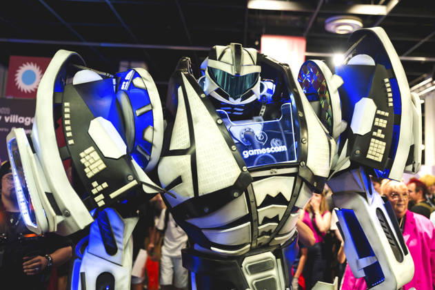 Gamescom-Maskottchen Gamesbot auf der weltgrößten Computerspielmesse Gamescom 2026 in der Koelnmesse. Köln, 27.08.2026