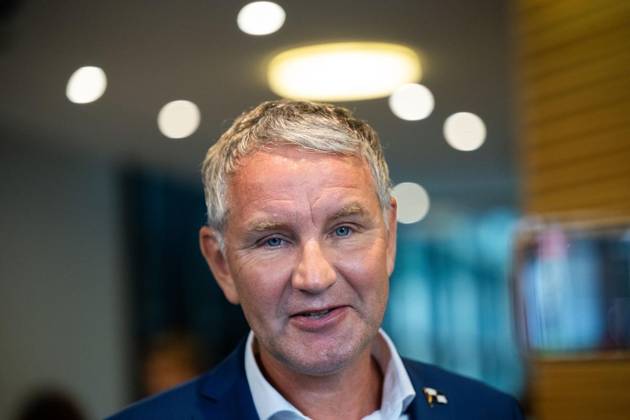 8. THÜRINGER LANDTAG - PLENARSITZUNG ** NUR FÜR REDAKTIONELLE ZWECKE ** EDITORIAL USE ONLY **<p>28 08 2026-Erfurt: Thüringer Landtag 8. Wahlperiode Plenarsitzung Misstrauensvotum der AfD-Fraktion gegen Ministerpräsident Mario Voigt (CDU) im Foto: Björn Höcke (AfD) bei einem Pressestatement vor Beginn der Sitzung ( Deutschland Thueringen Erfurt Copyright: SaschaxFromm