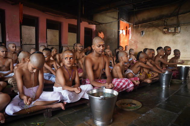 August 28, 2026, Kathmandu, Bagmati, Nepal: On the occasion of Raksha Bandhan and Janai Purnima, observed on the full moon day of the bright fortnight of the Nepali month of Shrawan, young students at PashupatiÃ¢â‚¬â ¢s Veda Vidyashram began their religious rituals and fasting early in the morning after taking a bath...On this day, those who wear the sacred thread traditionally change their Janai, also known as Yagyopavit. For this, they shave their heads the previous day and observe a fast by eating only one meal, maintaining purity. Kathmandu Nepal - ZUMAa308 20260828_znp_a308_003 Copyright: xChandraxBahadurxAlex