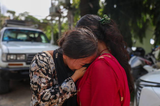 Nepal-China flash flood death toll rises to at least 469, hundreds remain missing NUWAKOT, NEPAL - AUGUST 28: A woman bursts into tears as she awaits news about her missing loved ones, amid the aftermath of landslide and flash floods in areas near the Nepal-China border, in Bidur, Nuwakot, Nepal, on August 28, 2026. Death toll from the disaster has so far risen to at least 469, with hundreds of people missing, including foreign nationals from 32 countries such as China, Malaysia, South Korea, Australia, the United Kingdom, India and the United States. Daniel Ceng Anadolu Nuwakot Nepal. Editorial use only. Please get in touch for any other usage. Copyright: x2026xAnadoluxDanielxCengx