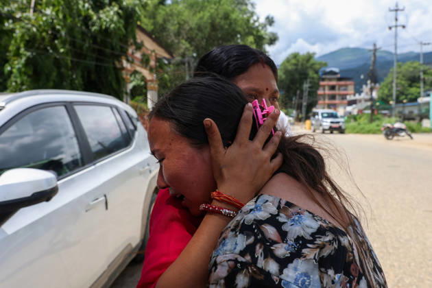 Nepal-China flash flood death toll rises to at least 469, hundreds remain missing NUWAKOT, NEPAL - AUGUST 28: A woman bursts into tears as she awaits news about her missing loved ones, amid the aftermath of landslide and flash floods in areas near the Nepal-China border, in Bidur, Nuwakot, Nepal, on August 28, 2026. Death toll from the disaster has so far risen to at least 469, with hundreds of people missing, including foreign nationals from 32 countries such as China, Malaysia, South Korea, Australia, the United Kingdom, India and the United States. Daniel Ceng Anadolu Nuwakot Nepal. Editorial use only. Please get in touch for any other usage. Copyright: x2026xAnadoluxDanielxCengx