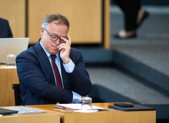 8. THÜRINGER LANDTAG - PLENARSITZUNG ** NUR FÜR REDAKTIONELLE ZWECKE ** EDITORIAL USE ONLY **<p>28 08 2026-Erfurt: Thüringer Landtag 8. Wahlperiode Plenarsitzung Misstrauensvotum der AfD-Fraktion gegen Ministerpräsident Mario Voigt (CDU) im Foto: Ministerpräsident Mario Voigt (CDU) ( Deutschland Thueringen Erfurt Copyright: SaschaxFromm