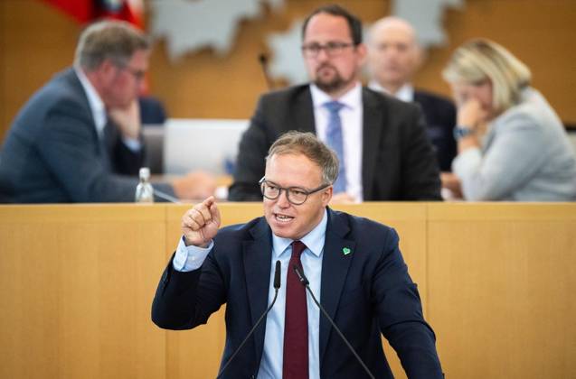 8. THÜRINGER LANDTAG - PLENARSITZUNG ** NUR FÜR REDAKTIONELLE ZWECKE ** EDITORIAL USE ONLY **<p>28 08 2026-Erfurt: Thüringer Landtag 8. Wahlperiode Plenarsitzung Misstrauensvotum der AfD-Fraktion gegen Ministerpräsident Mario Voigt (CDU) im Foto: Ministerpräsident Mario Voigt (CDU) ( Deutschland Thueringen Erfurt Copyright: SaschaxFromm