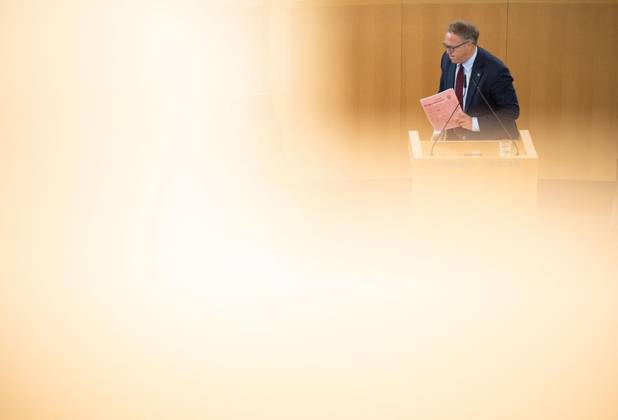 8. THÜRINGER LANDTAG - PLENARSITZUNG ** NUR FÜR REDAKTIONELLE ZWECKE ** EDITORIAL USE ONLY **<p>28 08 2026-Erfurt: Thüringer Landtag 8. Wahlperiode Plenarsitzung Misstrauensvotum der AfD-Fraktion gegen Ministerpräsident Mario Voigt (CDU) im Foto: Ministerpräsident Mario Voigt (CDU) ( Deutschland Thueringen Erfurt Copyright: SaschaxFromm