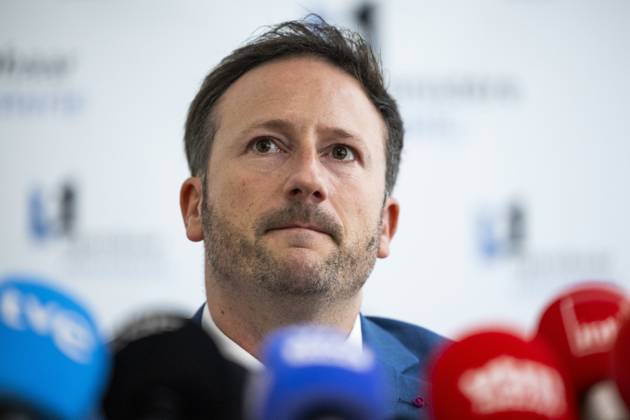 Brussels King s Prosecutor Julien Moinil pictured during a press conference of the Public Prosecutor s Office regarding recent shootings in Brussels, Friday 28 August 2026.  NICOLASxMAETERLINCK 184547801