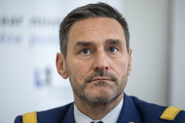 Chief Of Police Zone Brussels Midi-Zuid Jurgen De Landsheer pictured during a press conference of the Public Prosecutor s Office regarding recent shootings in Brussels, Friday 28 August 2026.  NICOLASxMAETERLINCK 184547677