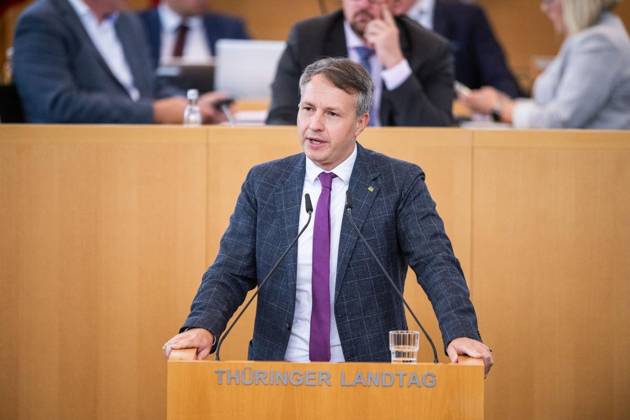 8. THÜRINGER LANDTAG - PLENARSITZUNG ** NUR FÜR REDAKTIONELLE ZWECKE ** EDITORIAL USE ONLY **<p>28 08 2026-Erfurt: Thüringer Landtag 8. Wahlperiode Plenarsitzung Misstrauensvotum der AfD-Fraktion gegen Ministerpräsident Mario Voigt (CDU) im Foto: Andreas Bühl (CDU), Fraktionsvorsitzender ( Deutschland Thueringen Erfurt Copyright: SaschaxFromm