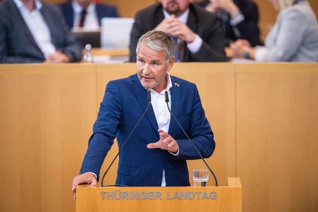 8. THÜRINGER LANDTAG - PLENARSITZUNG ** NUR FÜR REDAKTIONELLE ZWECKE ** EDITORIAL USE ONLY **<p>28 08 2026-Erfurt: Thüringer Landtag 8. Wahlperiode Plenarsitzung Misstrauensvotum der AfD-Fraktion gegen Ministerpräsident Mario Voigt (CDU) im Foto: Björn Höcke (AfD), Fraktionsvorsitzender ( Deutschland Thueringen Erfurt Copyright: SaschaxFromm