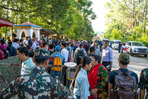 Nepal flash floods death toll rises to 538, over 1,200 missing BIDUR, NEPAL - AUGUST 28: Local residents anxiously wait for news of their missing relatives as emergency teams continue search and rescue operations in the Trishuli River corridor following a catastrophic outburst flood and debris flow in Bidur, Nuwakot district, Nepal, on August 28, 2026. Triggered by a massive ice and rock collapse along the Nepal-China (Tibet) border into the Lhende Khola and Bhote Koshi river system, the sudden surge swept through downstream settlements, destroying roads, bridges, power plants, and critical infrastructure. As of August 28, official reports indicate that the death toll in Nepal has climbed to 538, with around 1,200 people—including dozens of Copyright: x2026xAnadoluxSameerxShresthax