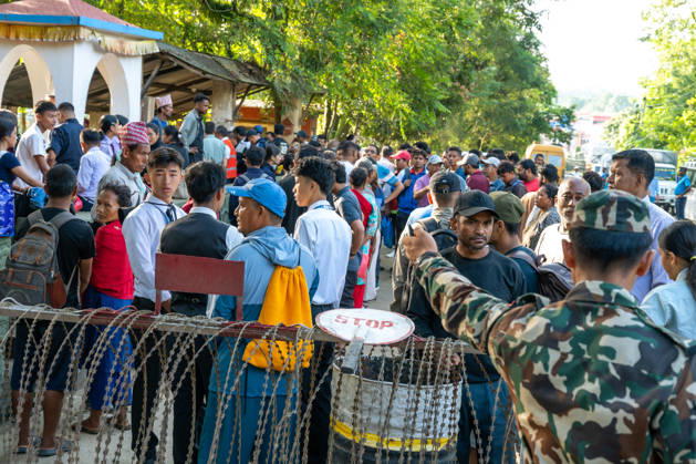 Nepal flash floods death toll rises to 538, over 1,200 missing BIDUR, NEPAL - AUGUST 28: Local residents anxiously wait for news of their missing relatives as emergency teams continue search and rescue operations in the Trishuli River corridor following a catastrophic outburst flood and debris flow in Bidur, Nuwakot district, Nepal, on August 28, 2026. Triggered by a massive ice and rock collapse along the Nepal-China (Tibet) border into the Lhende Khola and Bhote Koshi river system, the sudden surge swept through downstream settlements, destroying roads, bridges, power plants, and critical infrastructure. As of August 28, official reports indicate that the death toll in Nepal has climbed to 538, with around 1,200 people—including dozens of Copyright: x2026xAnadoluxSameerxShresthax