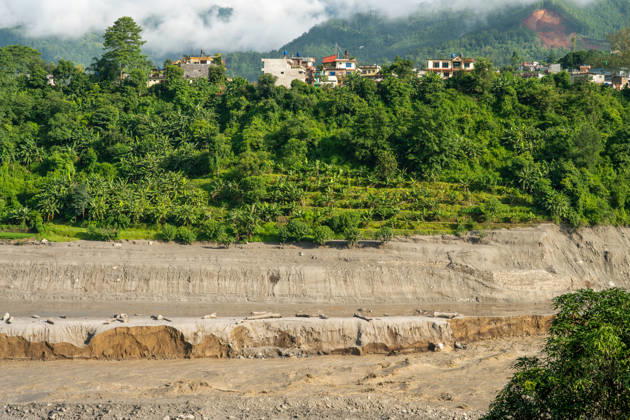 Nepal flash floods death toll rises to 538, over 1,200 missing BIDUR, NEPAL - AUGUST 28: An aerial view of the extensive destruction and debris deposits along the Trishuli River corridor following a catastrophic outburst flood and debris flow in Bidur, Nuwakot district, Nepal, on August 28, 2026. Triggered by a massive ice and rock collapse along the Nepal-China (Tibet) border into the Lhende Khola and Bhote Koshi river system, the sudden surge swept through downstream settlements, destroying roads, bridges, power plants, and critical infrastructure. As of August 28, official reports indicate that the death toll in Nepal has climbed to 538, with around 1,200 people—including dozens of foreign tourists and pilgrims—still missing. The Nepal A Copyright: x2026xAnadoluxSameerxShresthax
