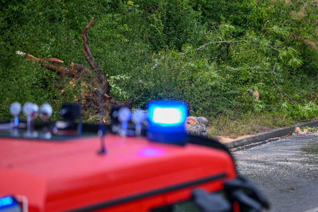 Schweres Unwetter in Baden-Württemberg, Ein heftiges Unwetter zieht über weite Teile Baden-Württembergs. Dunkle Gewitterwolken, Starkregen, zahlreiche Blitze und teils kräftige Windböen prägen die Wetterlage. Örtlich können die Gewitter besonders intensiv ausfallen. Heidenheim an der Brenz Baden-Württemberg Deutschland Heidenheim an der Brenz
