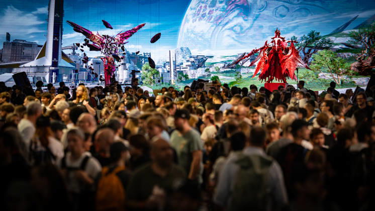 Gamescom 2026 in Köln Blick auf die Ausstellungsflächen in den Kölner Messehallen;Gamescom 2026 in Köln nach Eigenaussage weltgrößte Messe für Computer- und Videospiele, gemessen an Ausstellungsfläche und Besucheranzahl, Köln Nordrhein-Westfalen Deutschland Messegelände