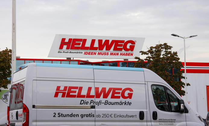28.08.2026, Deutschland, NRW, Dortmund, Nach der Insolvenz der Hellweg-Baumarktkette, wird wahrscheinlich der Baumarkt im Ortsteil Wambel zuerst schliessen, Deutschland Copyright: xD.xKerlekin SnowfieldxPhotographyx SF280826HellwegD2