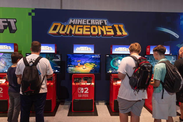 Gamescom 2026 in Köln - 28.08.26 Nintendo Switch 2 Minecraft Dungeons II Test Area - Die gamescom 2026, das weltgrößte Event für interaktive Unterhaltung, findet vom 26. bis 30. August 2026 auf dem Gelände der Koelnmesse in Köln statt. Köln Deutz Nordrhein-Westfalen Deutschland Copyright: xMarcxJohnx