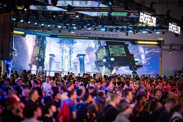 Gamescom 2026 in Köln Blick auf die Ausstellungsflächen in den Kölner Messehallen;Gamescom 2026 in Köln nach Eigenaussage weltgrößte Messe für Computer- und Videospiele, gemessen an Ausstellungsfläche und Besucheranzahl, Köln Nordrhein-Westfalen Deutschland Messegelände