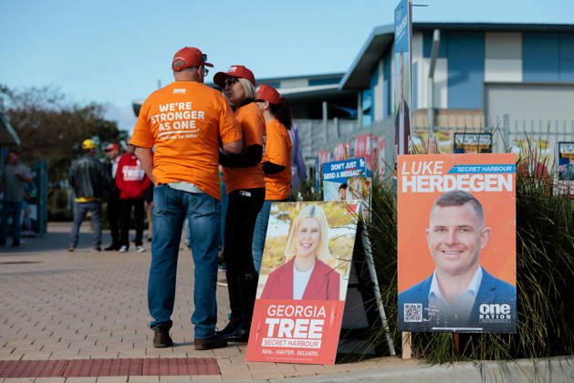 WA SECRET HARBOUR STATE BY-ELECTION, A general view at the Coastal Lakes College Polling Place in Perth, Saturday, August 29, 2026. Voters in the beachside seat of Secret Harbour, south of Perth, are heading to the polls on Saturday after long-serving MP and senior government minister Paul Papalia s mid-term retirement triggered a state by-election. ( NO ARCHIVING  Copyright: xRICHARDxWAINWRIGHTx 20260829175903855221