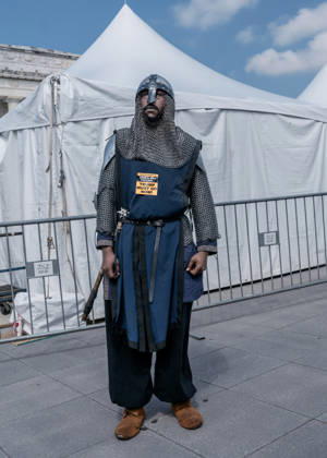 August 28, 2026, Washington, Distict Of Columbia, U.S.A: A demonstrator wearing a costume poses for a photograph while attending the â€oeMarch on Washington: Defend the Vote†rally at the Lincoln Memorial in Washington, DC, on August 28, 2026. The rally, organized by the National Action Network, marks the 63rd anniversary of the 1963 March on Washington, where Rev. Martin Luther King Jr. delivered his historic â€oeI Have a Dream†speech. Thousands of demonstrators are expected to gather to call attention to voting rights ahead of Novemberâ€⠢s midterm elections. Washington U.S.A - ZUMAr125 20260828_fap_r125_011 Copyright: xProbalxRashidx