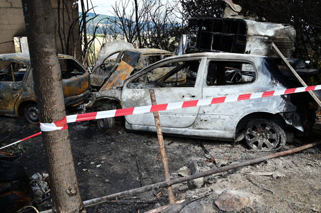 Fire At A Car Scrapyard And House In Ardeche Fire caused by heat and wind at a car scrapyard in Ardeche, France, on August 29, 2026. The photo was taken two days after the fire. More than 70 cars and three hectares of scrubland were destroyed by the flames along with a house. A firefighter was injured in the blaze. Brossainc Ardeche France  Copyright: xRomainxDoucelinx originalFilename: doucelin-fireatac260829_np5Tt.jpg