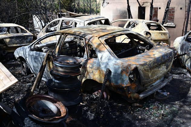 Fire At A Car Scrapyard And House In Ardeche Fire caused by heat and wind at a car scrapyard in Ardeche, France, on August 29, 2026. The photo was taken two days after the fire. More than 70 cars and three hectares of scrubland were destroyed by the flames along with a house. A firefighter was injured in the blaze. Brossainc Ardeche France  Copyright: xRomainxDoucelinx originalFilename: doucelin-fireatac260829_npC5C.jpg
