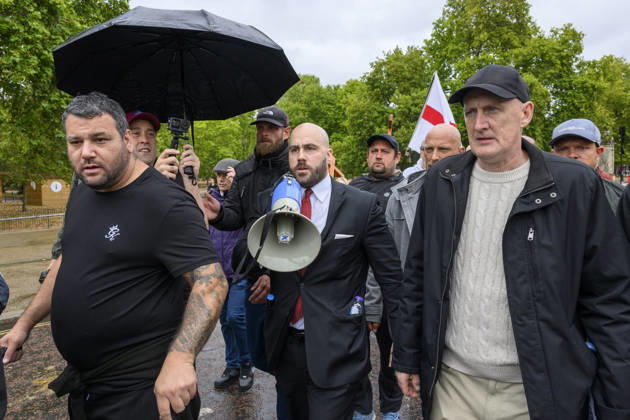 Stand Up To Racism Protest Against UKIP Demonstration LONDON, UNITED KINGDOM - AUGUST 29: Right wing UK Independence Party (UKIP) leader Nick Tenconi attends the anti-Islam demonstration in London, United Kingdom on August 29, 2026 Ray Tang Anadolu London United Kingdom. Editorial use only. Please get in touch for any other usage.  Copyright: x2026xAnadoluxRayxTangx