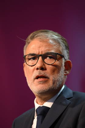 PS Summer Convention Closing Session - Blois First secretary of French Socialist party (PS) Olivier Faure delivers a speech at the end of French Socialist Party (PS) summer convention in Blois, France on August 29, 2026. Photo by Eliot Blondet ABACAPRESS.COM Blois France  Copyright: xBlondetxEliot ABACAx