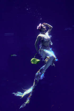 LINGSHUI, CHINA - AUGUST 29: He Yuxin of Team China competes in the women s individual mermaid dance preliminary round during 2026 China Mermaid Open (Lingshui Station) at Hainan Ocean Paradise Resort on August 29, 2026 in Lingshui, Hainan Province of China.  Copyright: xChinaxNewsxServicex 111662890405