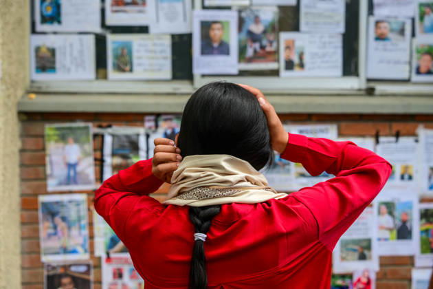 August 30, 2026, Kathmandu, Bagmati, Nepal: Relatives search for missing family members at Tribhuvan University Teaching Hospital in Kathmandu, Nepal, four days after devastating flash floods struck areas near the Nepal-China border on August 26, 2026. Some relatives paste photographs of missing loved ones on walls and noticeboards, while others carefully examine photographs and missing-person notices in the hope of identifying or locating family members. Some are seen breaking down in tears as they wait for information about their loved ones. As of August 30, authorities had recovered 734 bodies, while 2,498 people remained missing. Kathmandu Nepal - ZUMAs330 20260830_zsp_s330_032 Copyright: xSafalxPrakashxShresthax