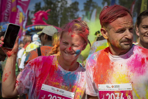 August 30, 2026, Jurmala, Latvija: People take part in the Color Run in Jurmala, Latvia, Aug. 30, 2026. The 5 km race was held in Jurmala. Jurmala Latvija  - ZUMAp305 20260830_zip_p305_001 Copyright: xEdijsxPalensx