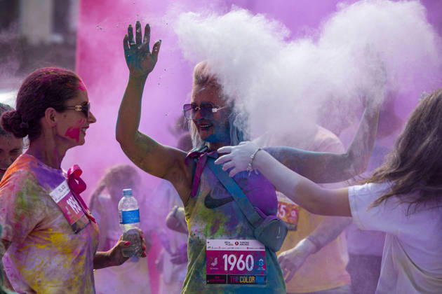 August 30, 2026, Jurmala, Latvija: People take part in the Color Run in Jurmala, Latvia, Aug. 30, 2026. The 5 km race was held in Jurmala. Jurmala Latvija - ZUMAp305 20260830_zip_p305_012 Copyright: xEdijsxPalensx