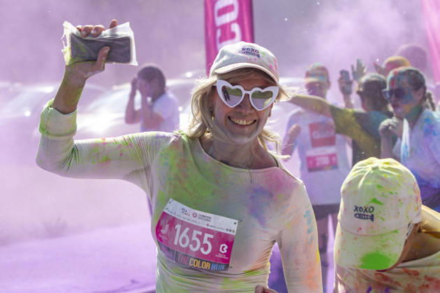 August 30, 2026, Jurmala, Latvija: People take part in the Color Run in Jurmala, Latvia, Aug. 30, 2026. The 5 km race was held in Jurmala. Jurmala Latvija  - ZUMAp305 20260830_zip_p305_014 Copyright: xEdijsxPalensx
