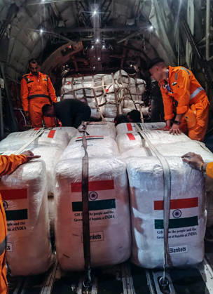 RECORD DATE NOT STATED Fourth flight carrying 11 tonnes of humanitarian assistance has departed for Kathmandu New Delhi, Aug 30 (ANI): The fourth IAF C-130 flight with 11-tonne assistance, equipment for search & rescue operations, a team of Forensics experts for DNA analysis along with forensic equipment, through an Indian Air Force aircraft departed for Kathmandu, in New Delhi on Saturday. (@DrSJaishankar X ANI Photo) NEW DELHI Delhi India Copyright: xANIx ANI_20260830015