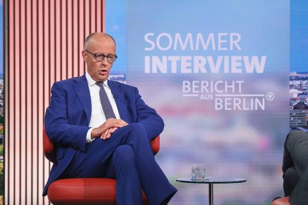Berlin, Deutschland, 30.08.2026: ARD-Hauptstadtstudio: Sommerinterview: Bundeskanzler Friedrich Merz (CDU) im Studio Copyright: xdtsxNachrichtenagenturx dts_131802