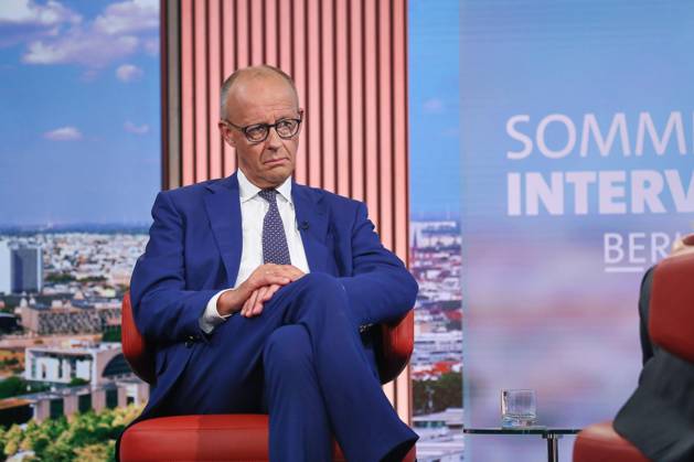 Berlin, Deutschland, 30.08.2026: ARD-Hauptstadtstudio: Sommerinterview: Bundeskanzler Friedrich Merz (CDU) im Studio Copyright: xdtsxNachrichtenagenturx dts_131800